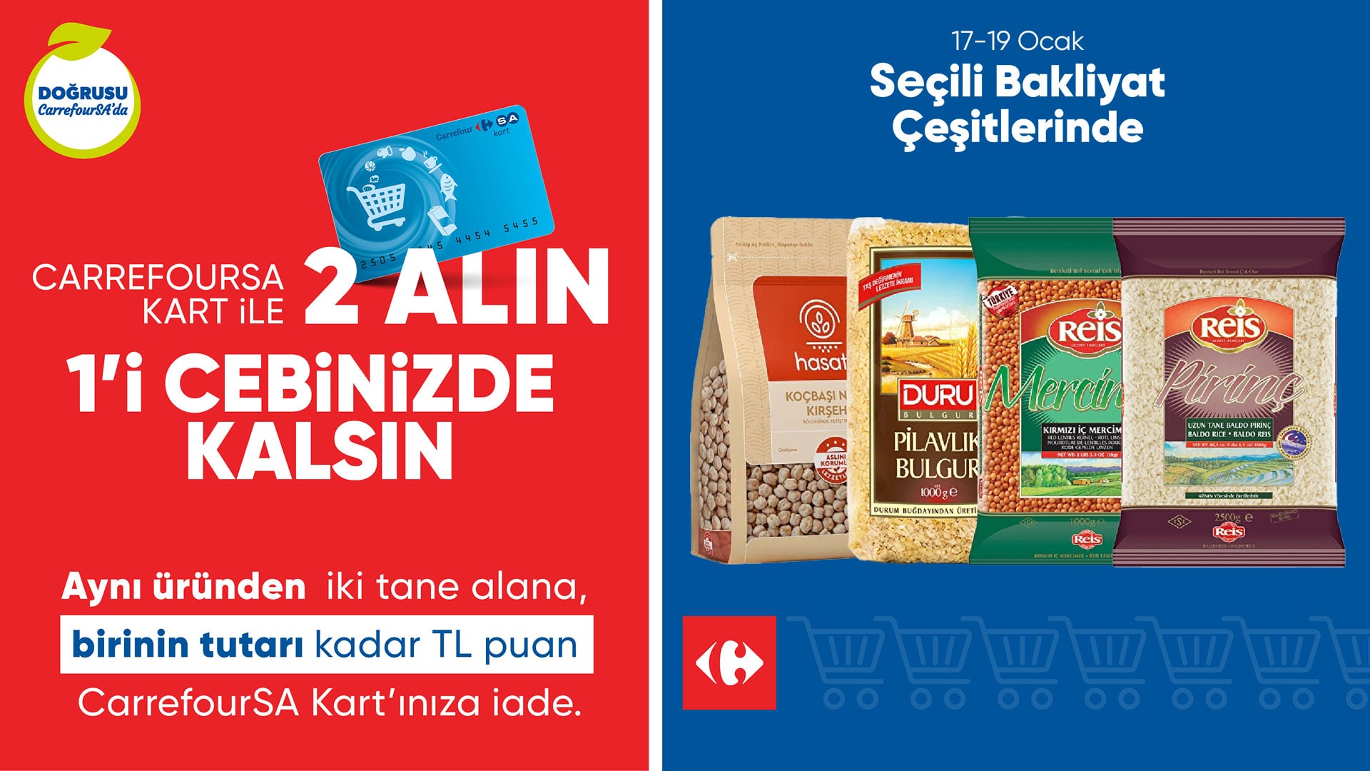 Carrefoursa Kart ile 2 Alın 1'i Cebinizde Kalsın