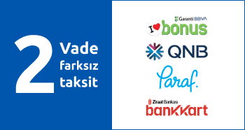 Vade farksız 2 Taksit!