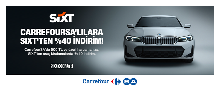 CarrefourSA Müşterilerine Özel Sixt’ten Araç Kiralamalarda %40 İndirim! 