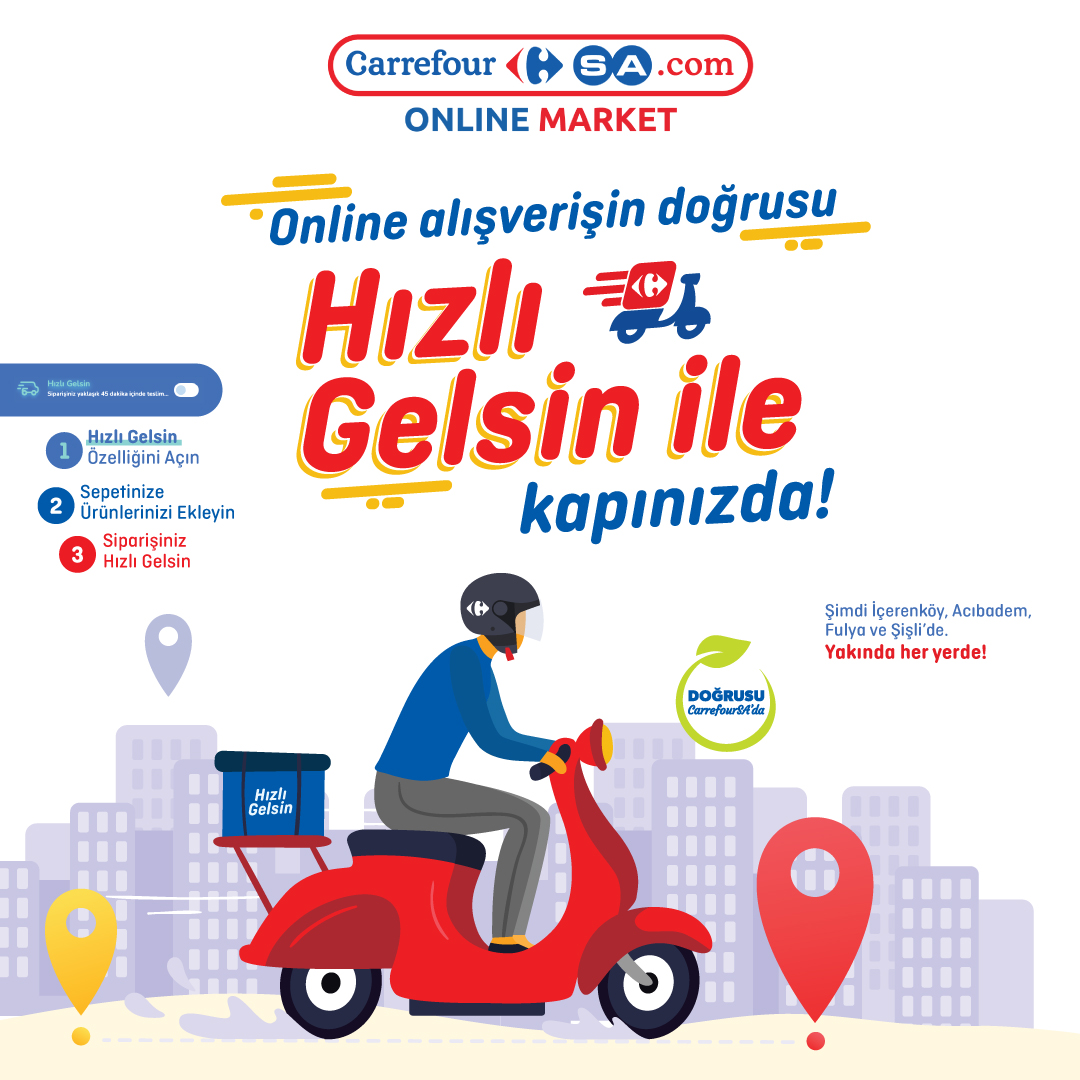 Online Alışverişin Doğrusu Hızlı Gelsin İle Kapınızda! 