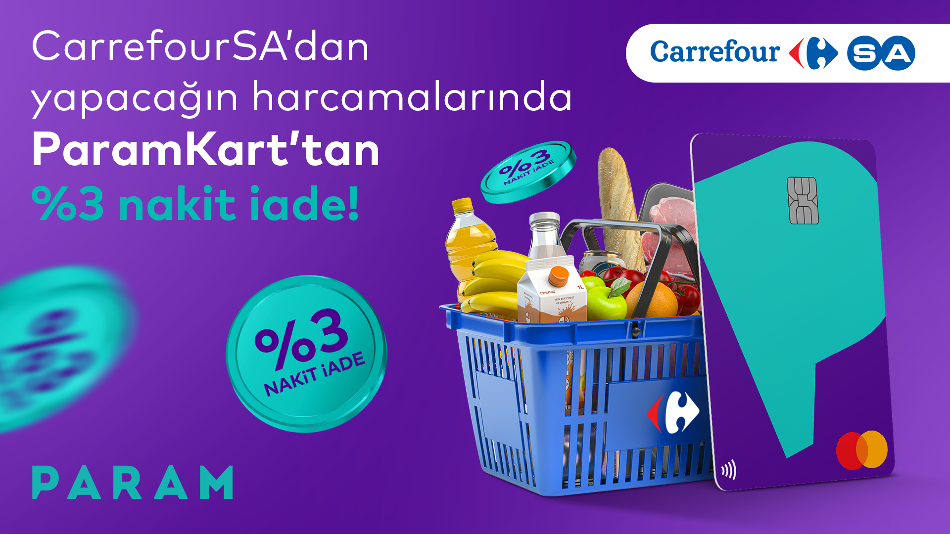 ParamKart ile Yapılan Alışverişlerinizin %3’Ü Nakit İade!