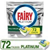 Fairy Platinum 72 Yıkama Bulaşık Makinesi Deterjanı Kapsülü Limon Kokulu