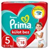 Prima Külot Bebek Bezi 5 Numara 18'li 12-17 Kg Tekli Paket