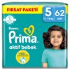 Prima Bebek Bezi Aktif Bebek 5 Numara 62'li 11-16 Kg Mega Fırsat Paketi