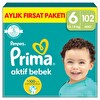 Prima Aktif Bebek Aylık Fırsat Paketi 6 Beden 102'li