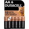 Duracell Alkalin AA Kalem Pil 15V (LR6 / MN1500) 6'lı Paket