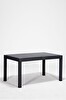 Rattan 90x150 Camsız Antrasit Masa - Bahçe&balkon&teras