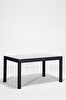 Rattan 90x150 Camlı Antrasit Masa - Bahçe&balkon&teras