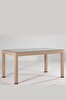 Rattan 90x150 Camlı Cappucino Masa - Bahçe&balkon&teras