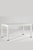 Rattan 90x150 Camsız Beyaz Masa - Bahçe&balkon&teras