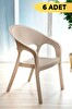 6 Adet Garden Cappucino Sandalye Balkon Bahçe Teras