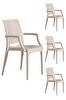 4 Adet Rattan Lüx Cappucino Sandalye / Balkon-bahçe-teras