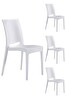 4 Adet Rattan Beyaz Sandalye / Balkon-bahçe-teras