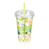 Desenli Kristal Pipetli Bardak 480 ml