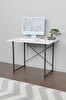 60x90 Çalışma Masası Metal Ayaklı Ders Çalışma Ofis Masası - Beyaz