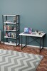 Metal Kitaplık 5 Raflı + 60x90 cm Çalışma Masası - Beyaz