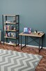 Metal Kitaplık 5 Raflı + 60x90 cm Çalışma Masası - Atlantik Çam