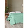 Cotton Collectıon Tek Kişilik Düz Yeşil Pike 150X220