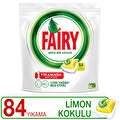 Fairy Hepsi Bir Arada 84 Yıkama Bulaşık Makinesi Deterjanı Kapsülü Limon Kokulu