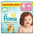 Prima Bebek Bezi Premium Care 4 Numara 46'lı 9-14 Kg Ekonomik Paket