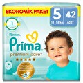 Prima Bebek Bezi Premium Care 5 Numara 42'li Ekonomik Paket