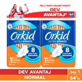 Orkid Ultra Cesaret Paketi Süper Ekonomik Hijyenik Ped Normal 52'li