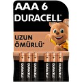 Duracell Alkalin AAA İnce Kalem Pil 15V (LR03 / MN2400) 6’lı Paket