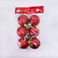 6Cm 6Lı Top Süs Metalik Kırmızı 6006A