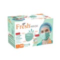 Fresh Mask 3 Katlı Filtreli Burun Telli Medikal Maske 50'li Paket Kalın Ipli Açık Yeşil