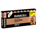 Duracell Basic İnce Kalem Pil 10'lu AAA