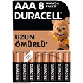 Duracell Alkalin AAA İnce Kalem Pil 15V (LR03 / MN2400) 8'li Paket