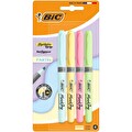 Bic Highlighter Marking Grip Fosforlu Kalem Pastel 4'Lü