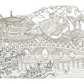 Desenli Tuvaller 40X50Cm Japon Bahçesi