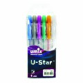 Umix U-Star Simli Jel Kalem 6'Lı Paket