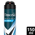 Rexona Men Erkek Sprey Deodorant Invisible Ice Fresh 72 Saat Kesintisiz Üstün Koruma 150 ml