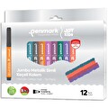 Penmark Yıkanabilir Metalik Simli Jumbo Keçeli Kalem 12 Renk