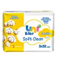 Uni Baby Soft Clean Organik Pamuk Özlü Islak Mendil 3X52 Adet
