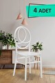 4 Adet Phoenix Beyaz Sandalye / Balkon-bahçe-mutfak