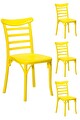 4 Adet Efes Sarı Sandalye / Balkon-bahçe-mutfak