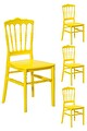4 Adet Miray Sarı Sandalye / Balkon-bahçe-mutfak