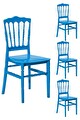 4 Adet Miray Mavi Sandalye / Balkon-bahçe-mutfak