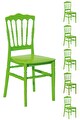 6 Adet Miray Yeşil Sandalye / Balkon-bahçe-mutfak