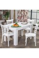 Arda / Efes Mutfak Masa Takımı 4 Sandalye 1 Masa - Beyaz
