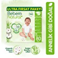 Bebem Natural Ultra Fırsat Paketi 5 Beden Junior 80 Adet Bebek Bezi