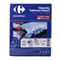 Carrefour Vakumlu Saklama Poşeti 2 Adet Large 50X70 cm