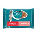 Purina One Kısır Somonlu Yaş Kedi Maması 4X85 g