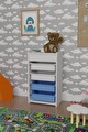 4 SEPETLİ OYUNCAK DOLABI ÇOK AMAÇLI MUTFAK DOLABI SEBZELİK - BEYAZ - BEYAZ & MAVİ