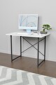 60X90 ÇALIŞMA MASASI METAL AYAKLI DERS ÇALIŞMA OFİS MASASI - BEYAZ