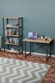 METAL KİTAPLIK 5 RAFLI + 60X90 CM ÇALIŞMA MASASI - ATLANTİK ÇAM