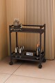 Servis Sunum Arabası Ev Tipi Iki Katlı Şişe Bölmeli Servant Bar Cart - Bendir